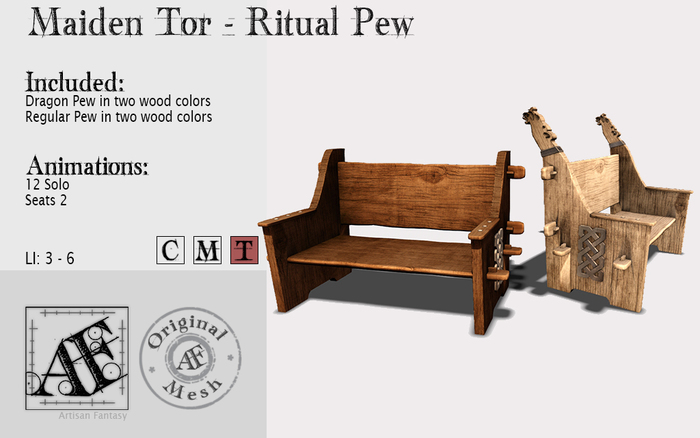 *AF* Maiden Tor Ritual Pews