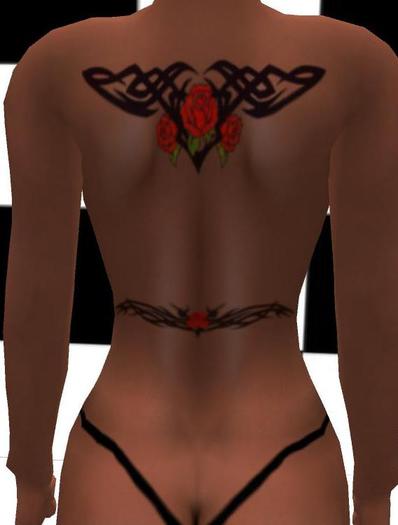 S&B Tattoo Creation Tribal Roses back
