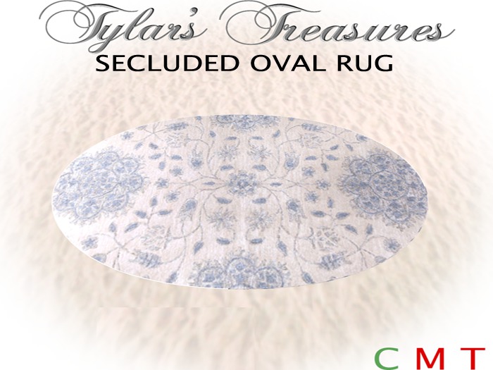 .:TT:.  SECLUDED OVAL RUG BOXED