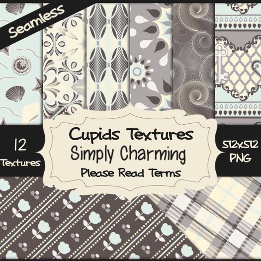*Cupids Textures * 12 SIMPLY CHARMING