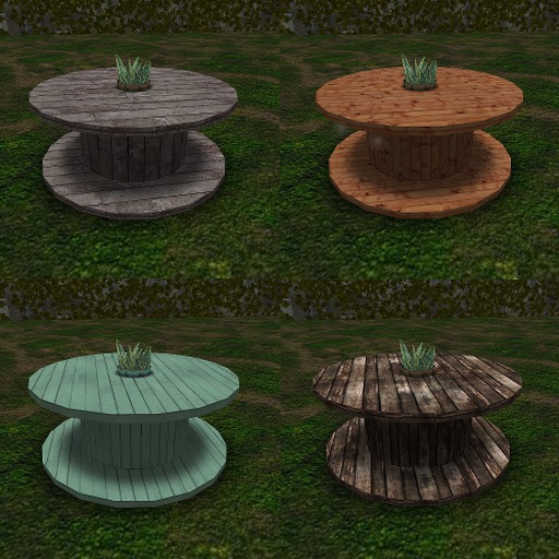 Spool Table & Aloe Plant [FAT PACK]