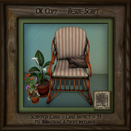 Second Life Marketplace Tropics Med Patio Chair Right Aj