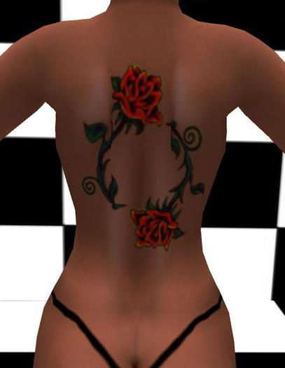 S&B Tattoo Creation 2Roses back