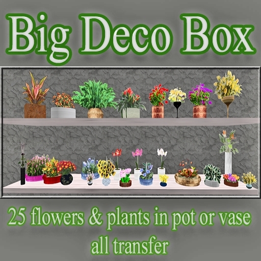 * GuTi big deco box flowers in vase plants potted