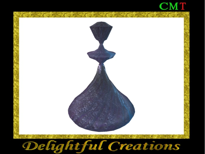 Decorative Pinkish Glass Bottle