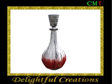 Decorative Pinkish Glass Bottle
