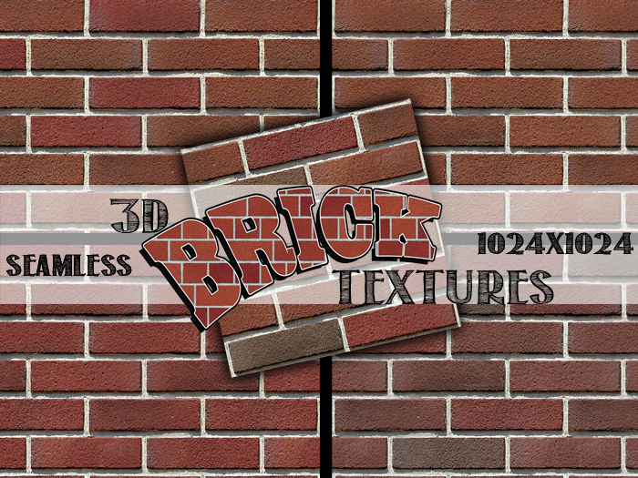5 Seamless 3D Brick Textures
