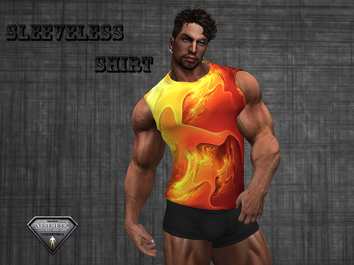 Sleeveless Shirt Flames