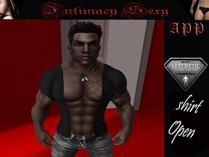 Shirt Black Open