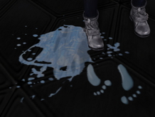 After-shower water puddle texture