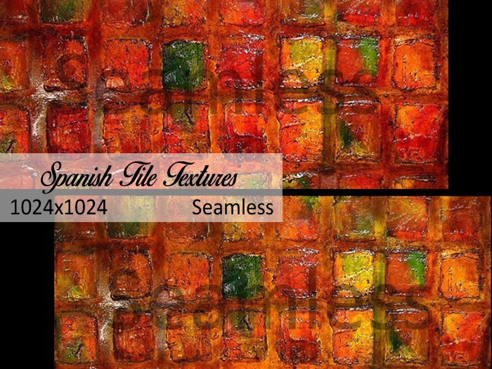 2 Seamless Spanish Tile Textures