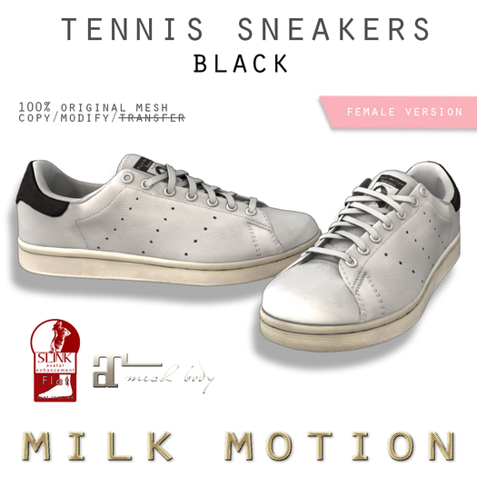 (Milk Motion) tennis sneakers - black (female version)