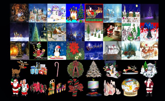 40 Full Perm Christmas Winter & Holiday Textures