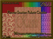 Flower Scatter Fabric Combo Seamless Textures Materials Ready Full Perms 1024x1024