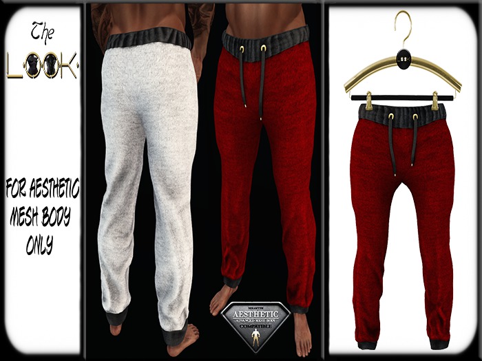! [L] ! Aesthetic Red Sweats Bag (Click)