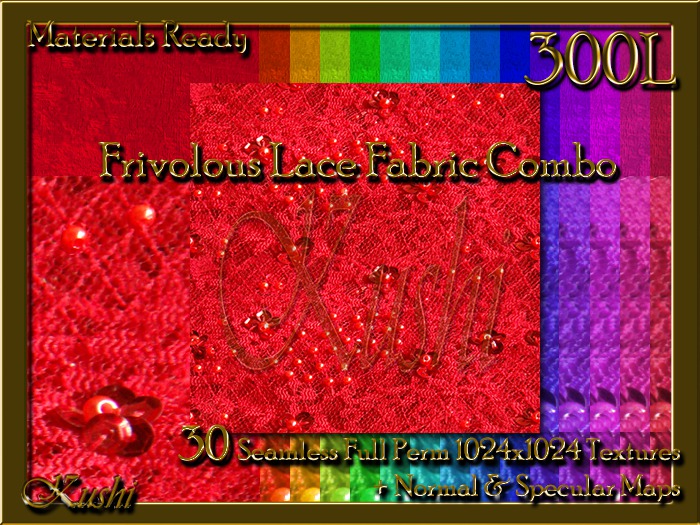 Frivolous Lace Fabric Combo Seamless Textures Materials Ready Full Perms 1024x1024