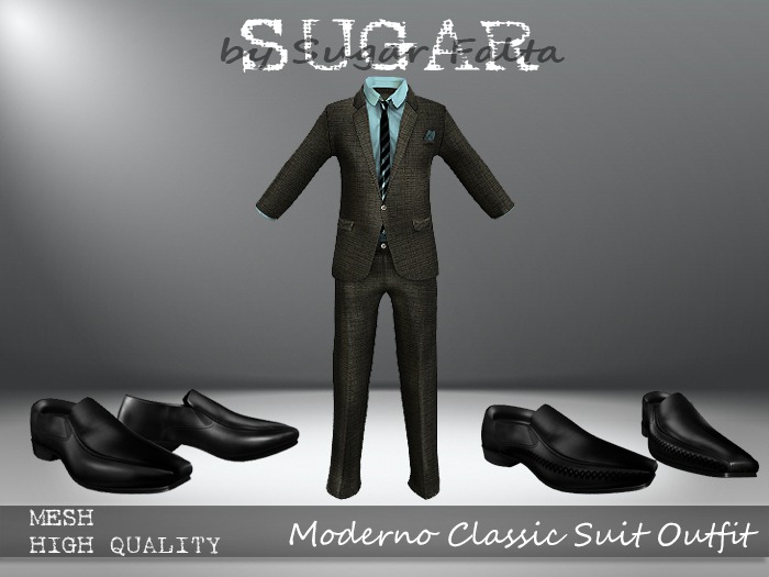 SUGAR for Men - Moderno Classic Suit with Shoes - F