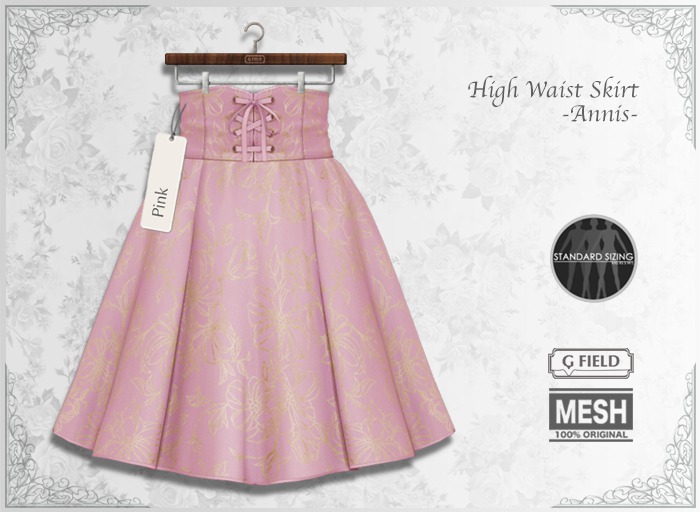 *GF* High Waist Skirt "Annis" -pink