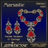 Luminesse Marsaille Shirazzi Gold Necklace Set-Wear To Unpack