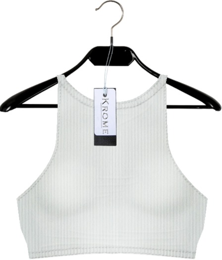 [Krome] Ribbed Tee Gray w/OMEGA