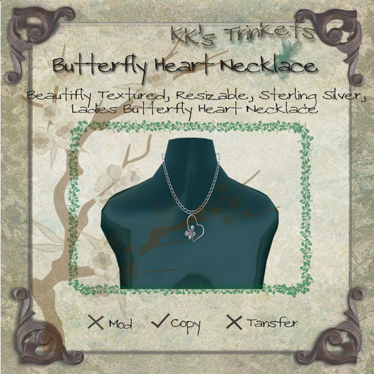 Butterfly Heart Necklace