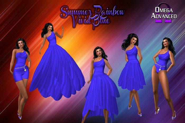 Summer Rainbow Vivid Blue