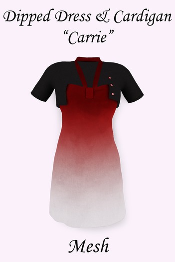 Dipped Dress & Cardigan "Carrie"
