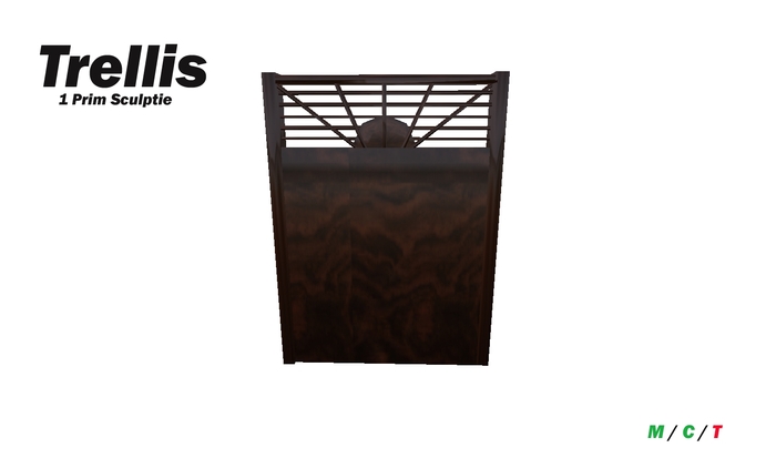 Garden Trellis / Fence ... Dark colored wood  (3D) 