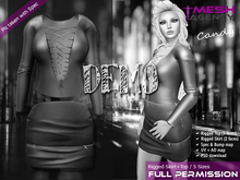 RIGGED MESH Mini Zip Skirt + Top "Candy" - DEMO VERSION