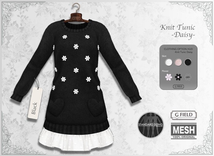 *GF* Knit Tunic "Daisy" -black