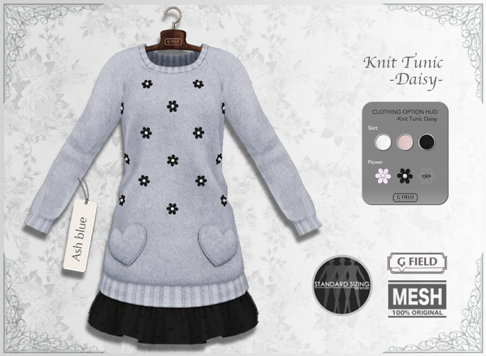 *GF* Knit Tunic "Daisy" -ash blue