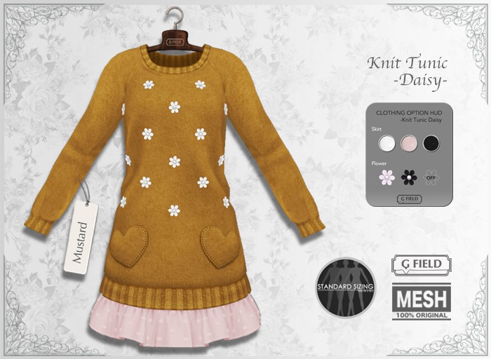 *GF* Knit Tunic "Daisy" -mustard- BOX
