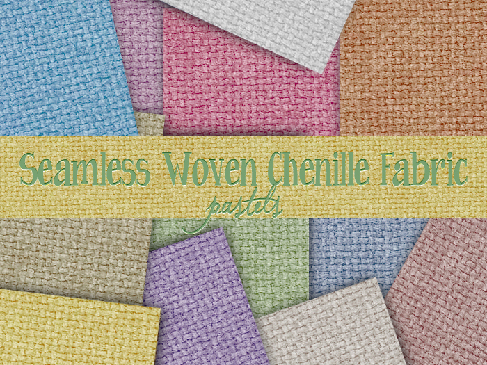 FULL PERM Seamless Woven Pastel Chenille Textures