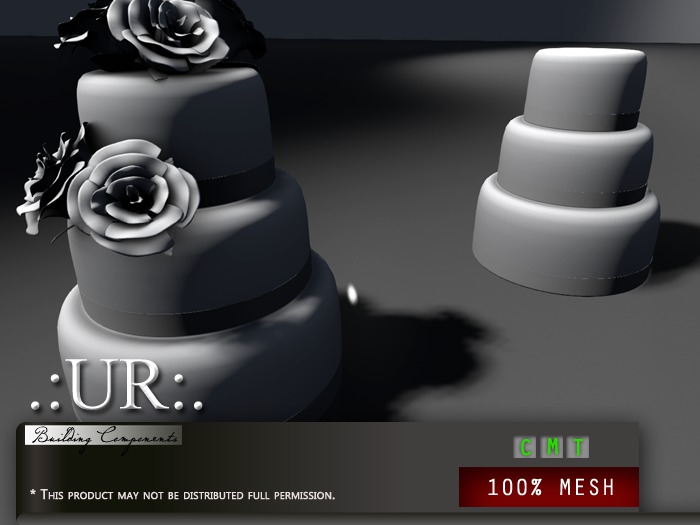 .:UR:. Wedding Collection - Rose Cake (full perm mesh)