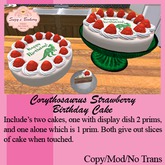 Corythosaurus Strawberry Cake