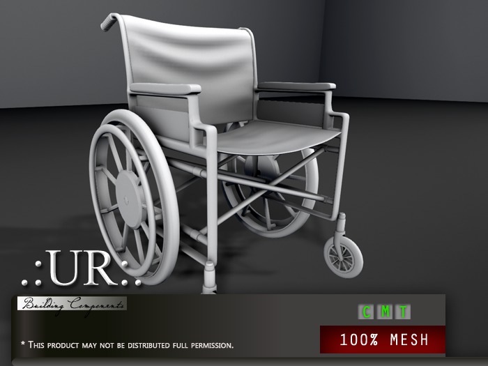 Second Life Marketplace .UR. Wheelchair (full perm mesh)
