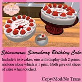 Spinosaurus Strawberry Cake