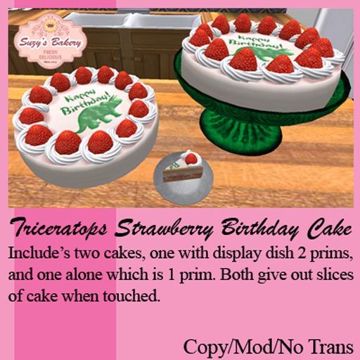 Triceratops Strawberry Cake