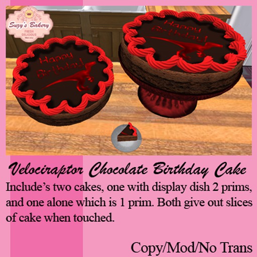 Velociraptor Chocolate Cake