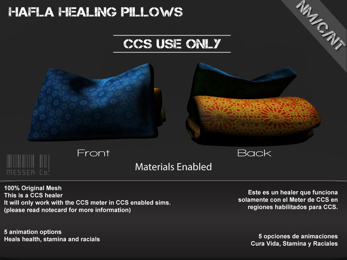 Messer Co  Hafla Healing Pillows v1.0
