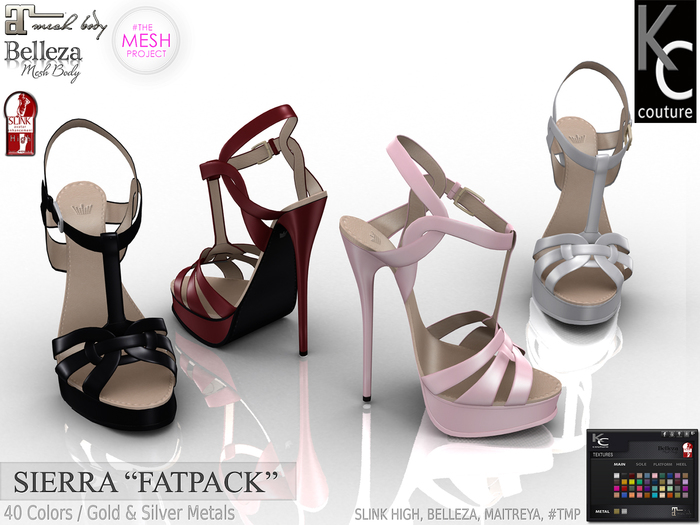 -KC- SIERRA for Slink Maitreya Belleza & Meshproject / FATPACK 40 Colors