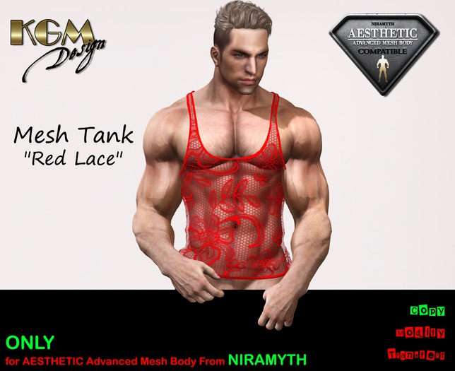 KGM Design - Red lace Tank