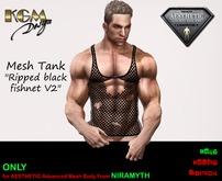KGM Design - Ripped Black Fishnet Tank V2V2