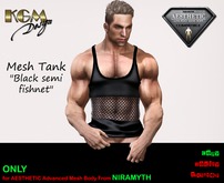 KGM Design - "Black Semi Fishnet" Tank