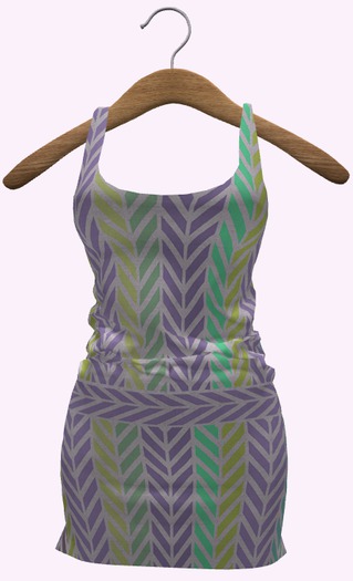 Summer Chevron_Purple/Lime