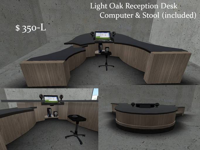 Light Oak Reception Desk