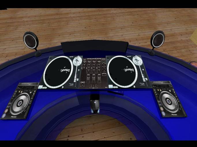 Electric Blue Dj Booth,300 with pose
