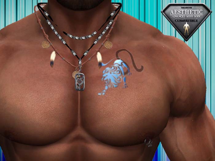 Zodiac - Leo in blue