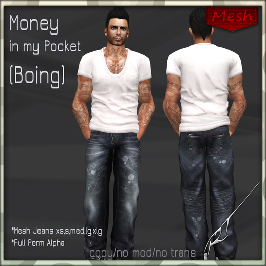 Ruca Tease Mesh Jeans STRIPES
