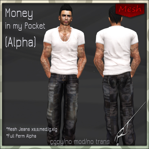 Ruca Tease Mesh Jeans STRIPES